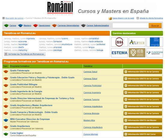 CURSOS.ROMANUL.EU – cursurile de formare profesionala din Spania la un click distanta!