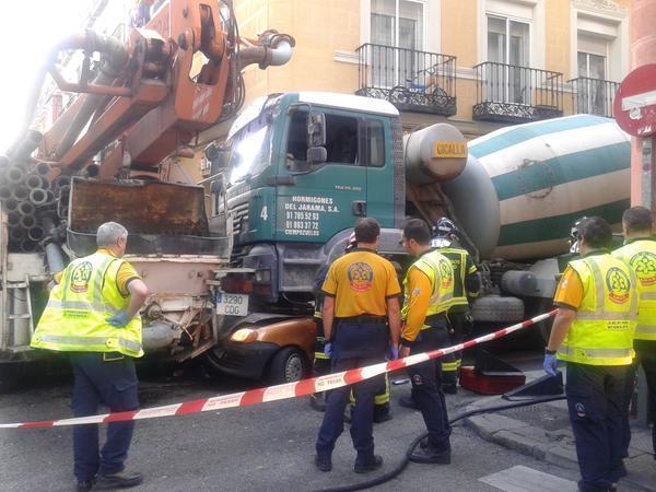 Român strivit în centrul Madridului de o betonieră fără frâne