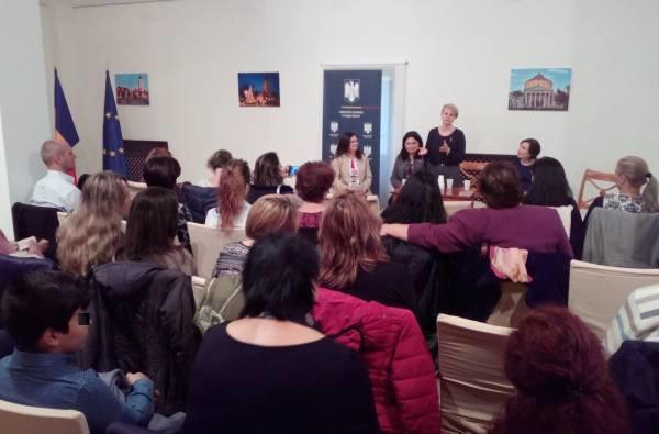 Conferință despre violența domestică la ambasada României