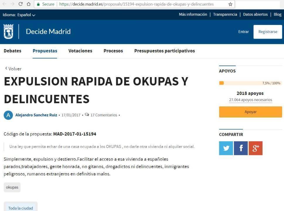 Românii din Madrid, denigrați pe un site al primăriei