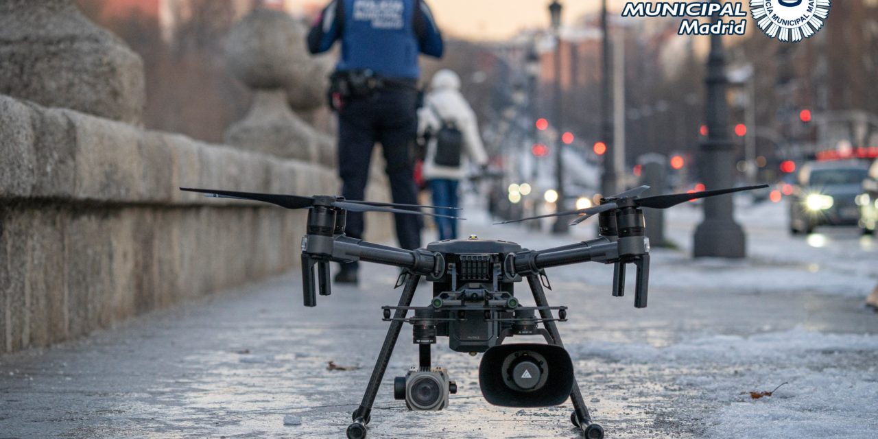 Carantină controlată cu drona la Madrid