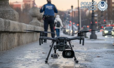 Carantină controlată cu drona la Madrid