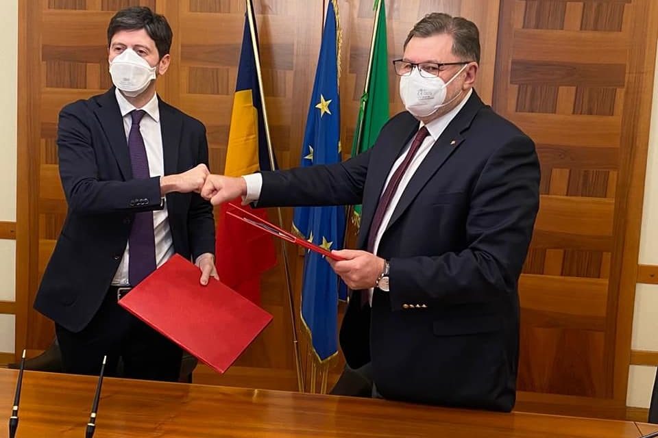 Italia: Semnarea Memorandumului de Înțelegere de către ministrul Sănătății din România și ministrul Sănătății din Italia