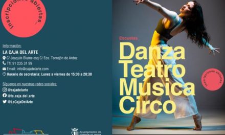 Torrejón – Mai sunt locuri disponibile în școlile de dans, teatru, muzică și circ care se predau la La Caja del Arte din Torrej…