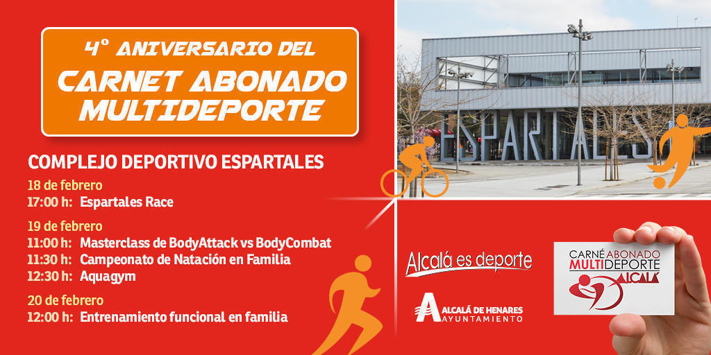 Alcalá – Alcalá de Henares sărbătorește a 4-a aniversare a cardului Multisport Pass