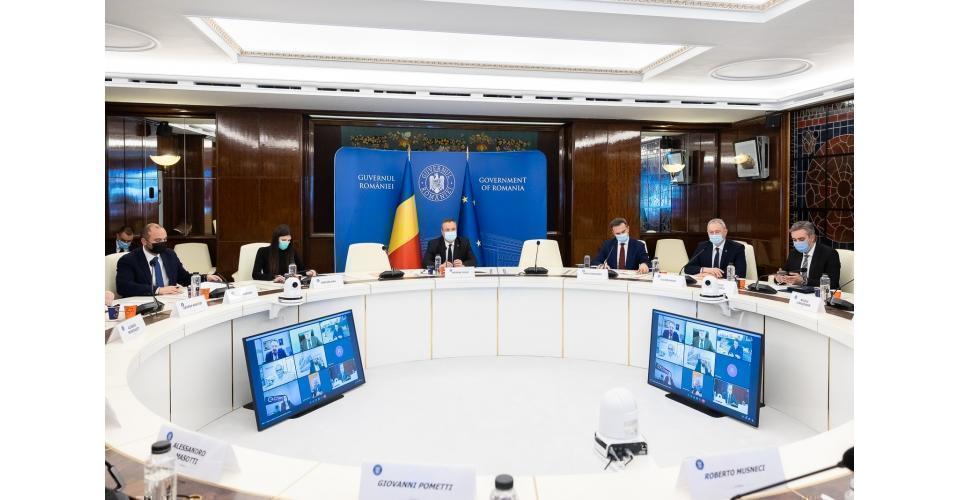 Întâlnirea premierului Nicolae-Ionel Ciucă cu reprezentanții Camerei de Comerț a Italiei în România