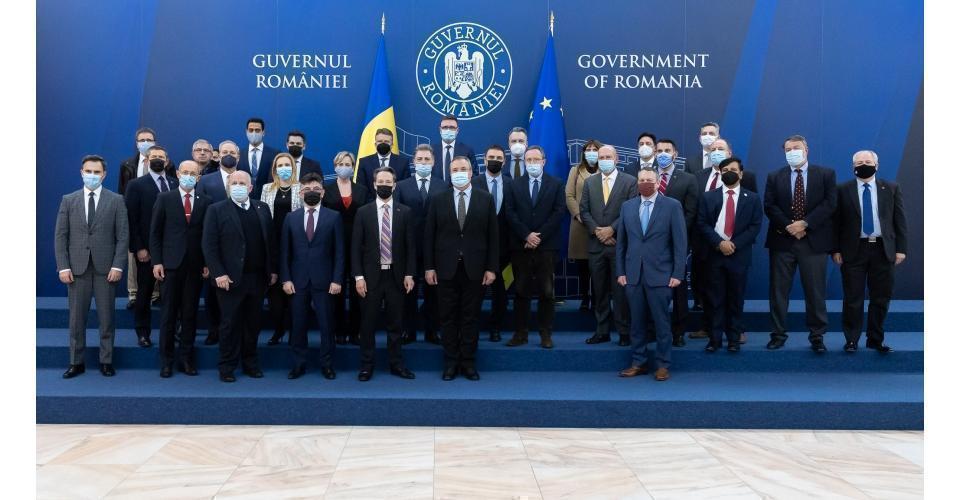 Întrevederea premierului Nicolae-Ionel Ciucă cu delegația Consiliului de afaceri americano–român (AMRO)