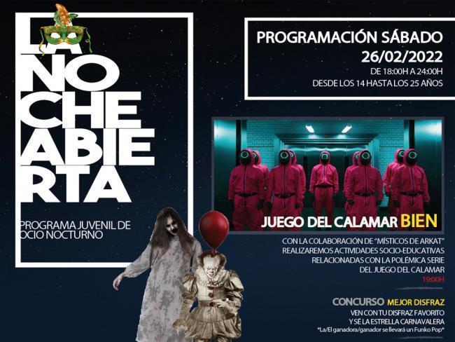 Torrejón – Sâmbăta aceasta, 26 februarie, programarea „La noche abierta” continuă cu un Carnaval special