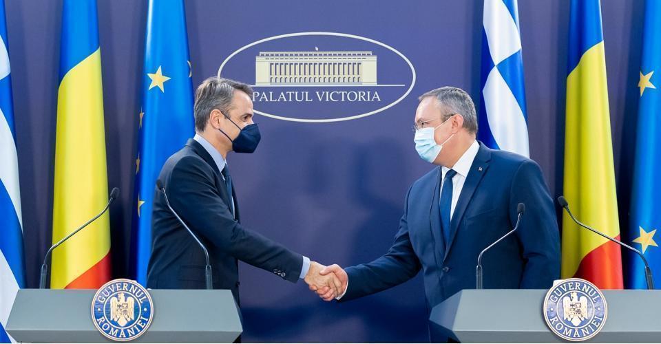 Întrevederea premierului Nicolae-Ionel Ciucă cu prim-ministrul Republicii Elene, Kyriakos Mitsotakis