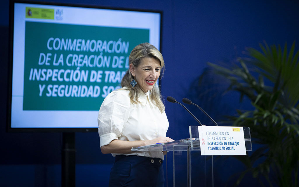 Yolanda Díaz celebrează Inspecția Muncii drept „piatra de temelie a sistemului democratic”