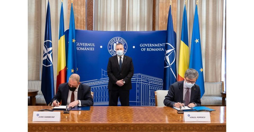 Participare la ceremonia de semnare a Memorandumului de înțelegere cu RockTech Lithium pentru a construi o fabrică în România, investiție de 400 de milioane de euro și declarații de presă