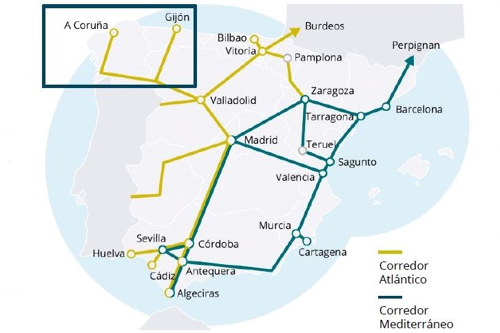 Raquel Sánchez: „Legătura feroviară cu portul exterior din A Coruña este un proiect de stat cu impact direct asupra Galiției și asupra lanțului logistic din Spania”