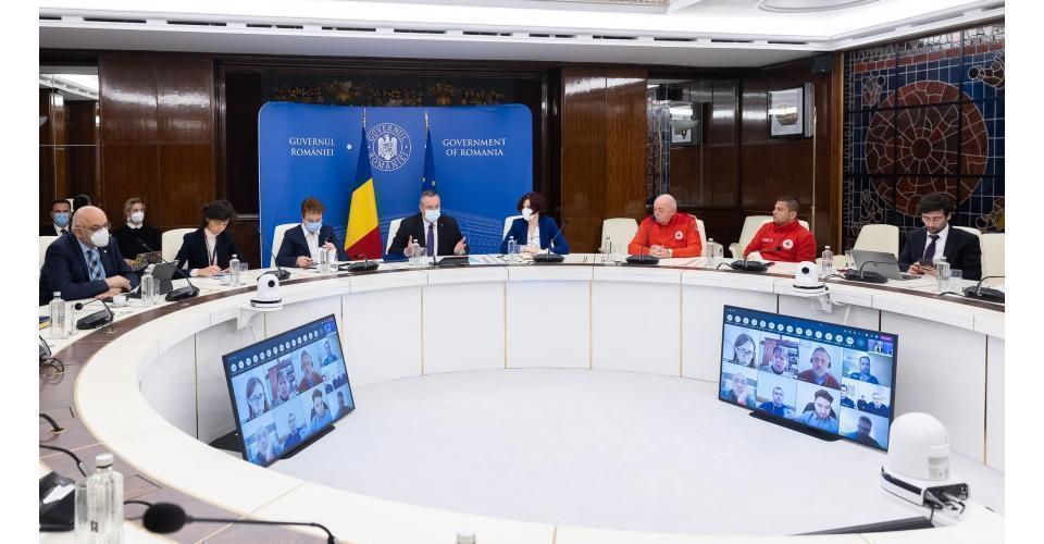 Întâlnirea de lucru a premierului Nicolae-Ionel Ciucă cu reprezentanții instituțiilor guvernamentale și cei ai organizațiilor neguvernamentale implicate în gestionarea situației refugiaților din Ucraina