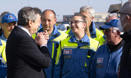 Președintele Draghi vizitează sediul Protecției Civile din Palmanova (Ud)