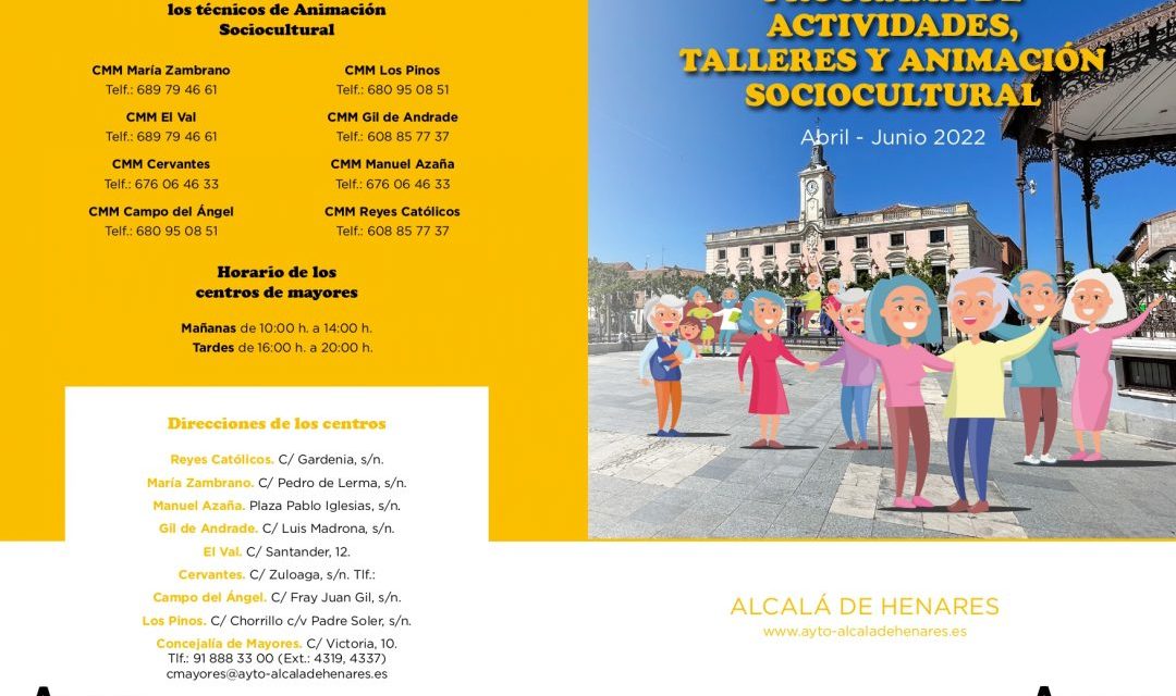 Alcalá – Vizitele culturale, conferințele și atelierele destinate persoanelor în vârstă din Alcalá continuă în al doilea trimestru al anului…