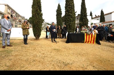 Președintele Aragonès: „Ne luptăm față de fascism, onorând memoria celor care și-au pierdut viața apărând libertățile Cataloniei, democrația și justiția”