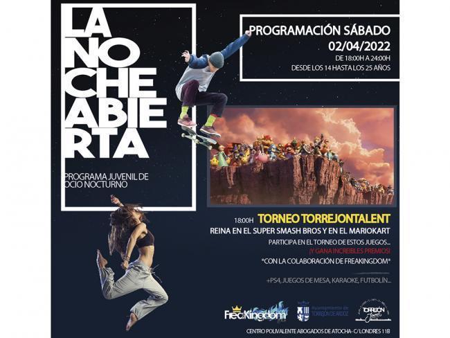 Torrejón – Activitățile speciale ale programului de agrement alternativ pentru tineri „Noaptea deschisă” continuă sâmbătă, 2 aprilie, cu…