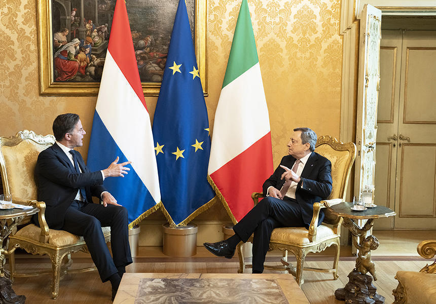 Președintele Draghi s-a întâlnit cu premierul olandez Rutte
