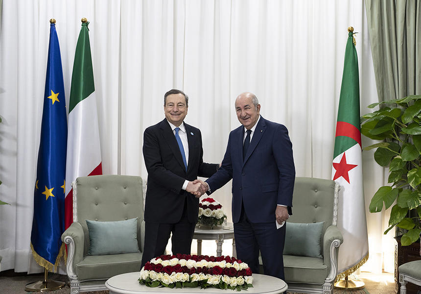Președintele Draghi la Alger