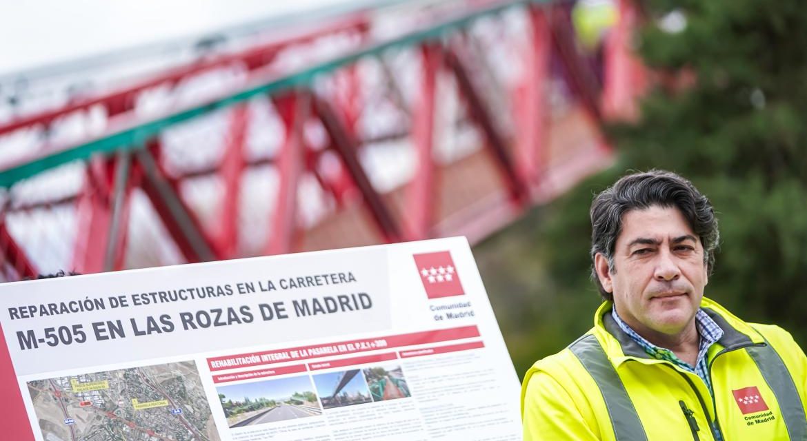Guvernul regional reabilește pasarela pietonală care leagă nordul și sudul Las Rozas de Madrid pe drumul M-505