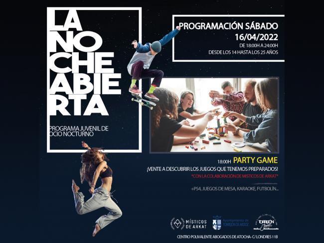 Torrejón – Activitățile speciale ale programului de agrement alternativ pentru tineri „Noaptea deschisă” continuă sâmbătă, 16 aprilie cu…