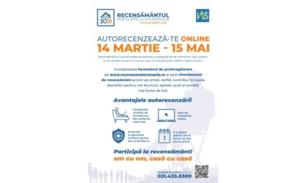 Autorecenzarea populației se poate face până pe 15 mai pe www.recensamantromania.ro
