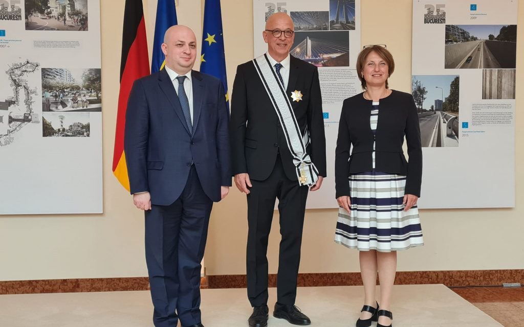 Germania: Ceremonia de decorare a E.S. Cord Meier-Klodt, fost ambasador al Germaniei la București
