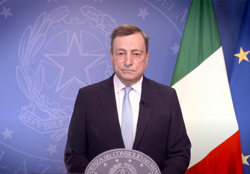 Președintele Draghi vorbește la Conferința internațională la nivel înalt a donatorilor pentru Ucraina