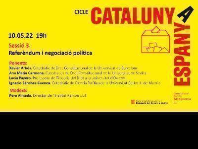 Ester Capella va prezenta „Referendum și negociere politică”, a treia sesiune a ciclului „Catalunia-Spania: de la conflict la dialog și negociere politică?”