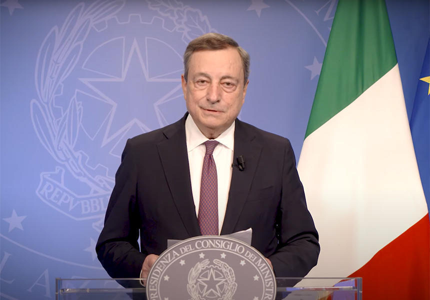 Mesajul video al președintelui Draghi pentru cel de-al doilea Summit Global Covid-19