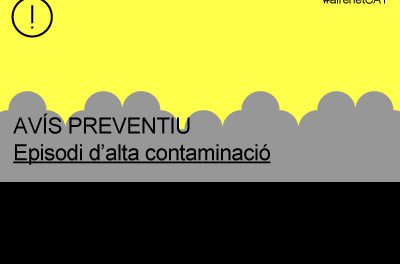 Acció Climàtica extinde avertismentul preventiv pentru particule în Catalonia centrală și Terres de Ponent
