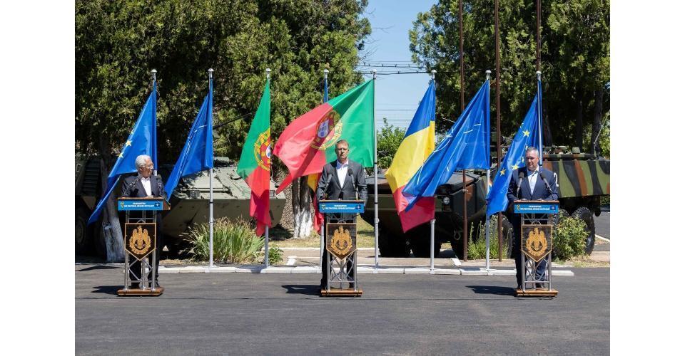 Vizita președintelui României, Klaus Iohannis, a premierului Nicolae-Ionel Ciucă și a prim-ministrului Republicii Portugheze, António Costa, la Unitatea Militară din Caracal