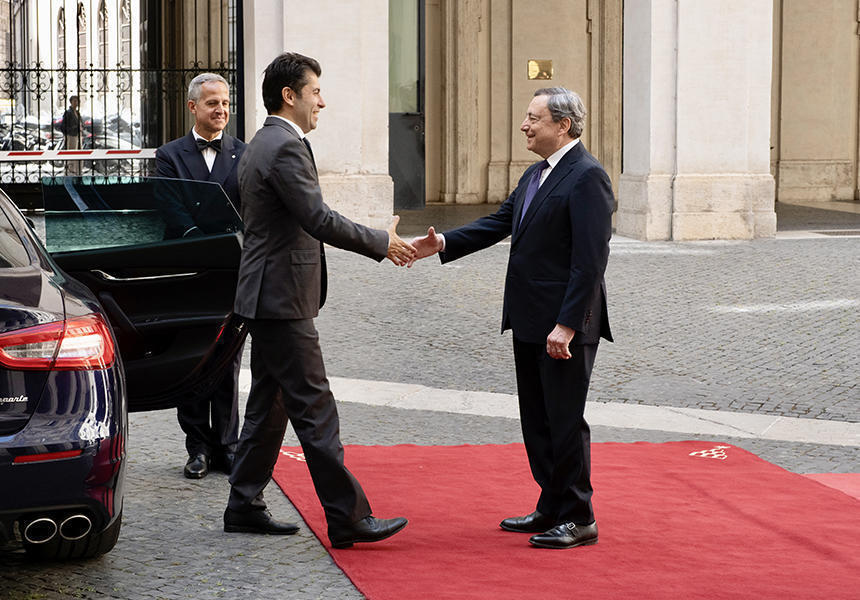 Întâlnirea președintelui Draghi cu premierul bulgar Petkov