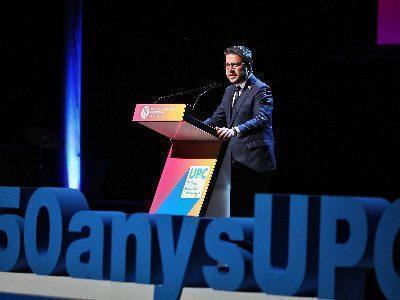 Președintele Aragonès: „UPC a fost și este protagonistul principalelor provocări și al capacității de a depăși dificultățile”