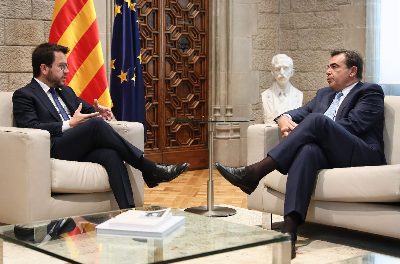 Președintele Aragonès întărește relațiile Cataloniei cu Comisia Europeană