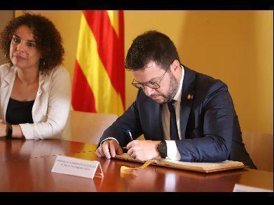Președintele Aragonès: „El Pla de l'Estany este unul dintre județele cu cel mai mare dinamism economic, cultural și social din Catalonia și trebuie să pariăm în continuare pe el”