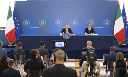 Consiliul de Miniștri nr.  85, conferința de presă a președintelui Draghi
