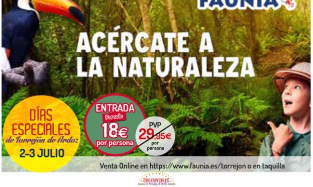 Torrejón – În acest weekend, Zilele Speciale Torrejón de Ardoz revin în parcurile tematice cu reduceri la Faunia și Windo…