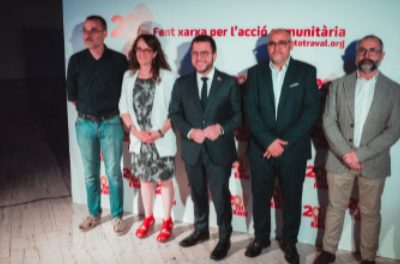 Președintele Aragonès: „Trebuie să pariăm în continuare pe transformarea Ravalului și să continuăm să dăm putere rețelei comunitare”