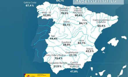 Rezerva de apă spaniolă este la 44,4% din capacitatea sa
