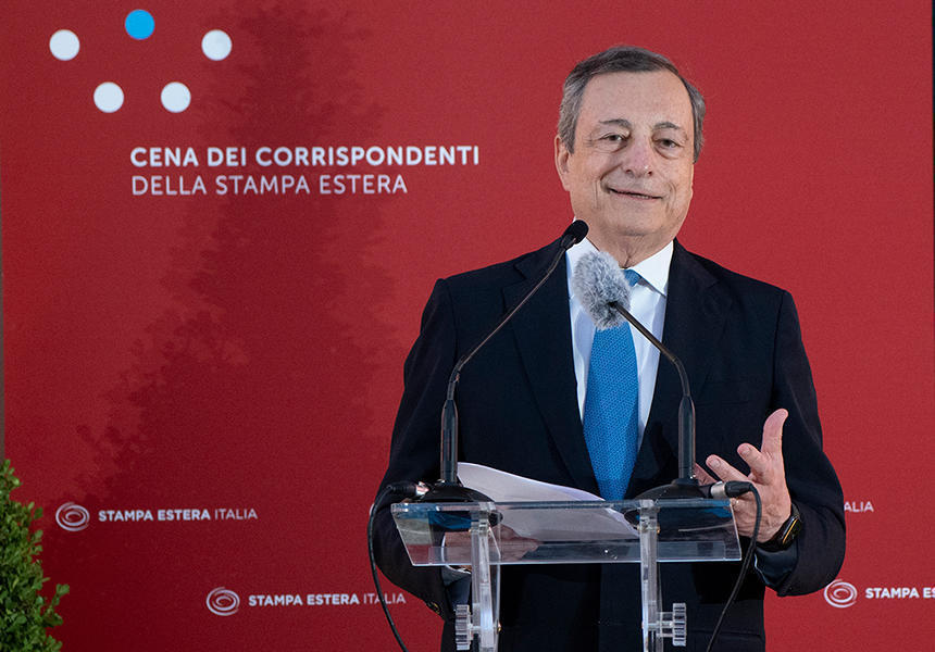 Președintele Draghi participă la întâlnirea organizată de Asociația Presei Străine