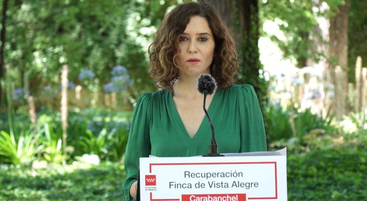 Díaz Ayuso anunță că Finca Vista Alegre de Carabanchel poate fi vizitată în fiecare zi din septembrie cu program prelungit