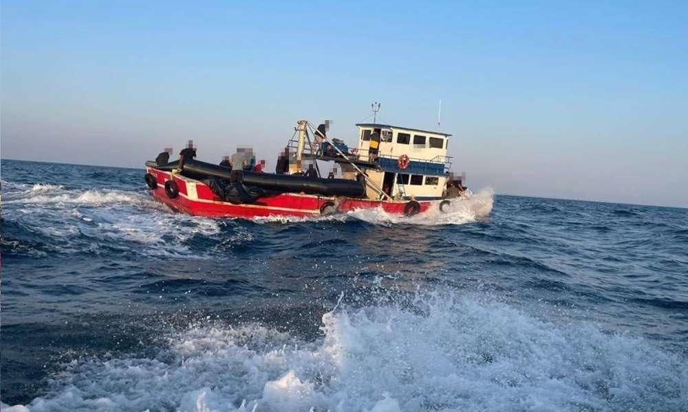 Ambarcaţiune cu migranţi interceptată de poliţiştii de frontieră rom&acirc;ni, în apropierea ţărmului rom&acirc;nesc al Mării Negre