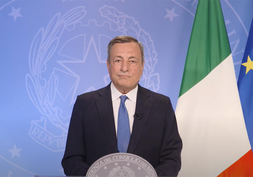Ucraina, mesajul video al președintelui Draghi cu ocazia Zilei Naționale