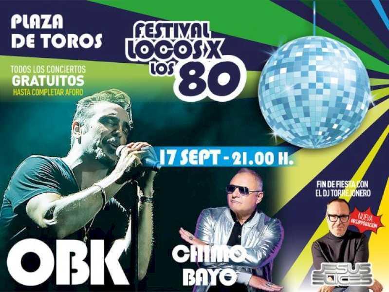 Torrejón – OBK, Chimo Bayo și DJ-ul torrejonero Jesús Elices, prima întâlnire a Festivalului „Locos X los 80” care va avea loc sâmbătă, 17…