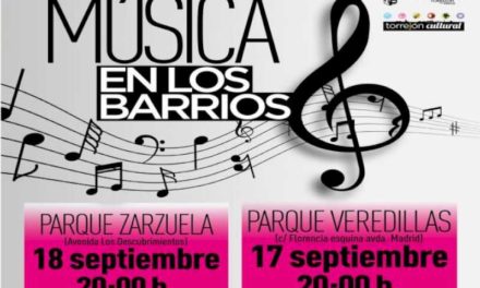 Torrejón – Inițiativa culturală gratuită „Música en los Barrios” continuă în acest weekend în parcurile Veredillas și Zarzuela