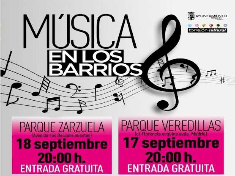 Torrejón – Inițiativa culturală gratuită „Música en los Barrios” continuă în acest weekend în parcurile Veredillas și Zarzuela