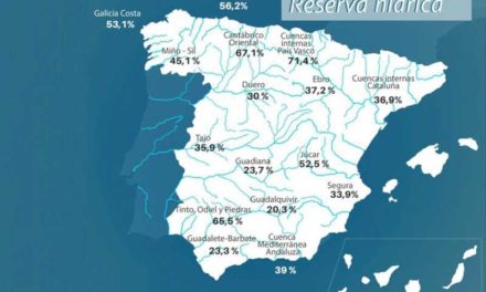 Rezerva de apă spaniolă este la 32,5% din capacitatea sa