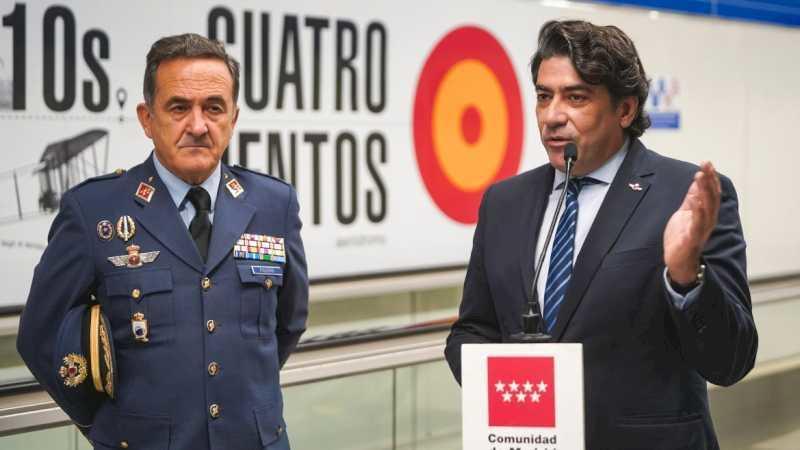 Comunitatea Madrid aduce un omagiu aviației spaniole la stația de metrou Cuatro Vientos