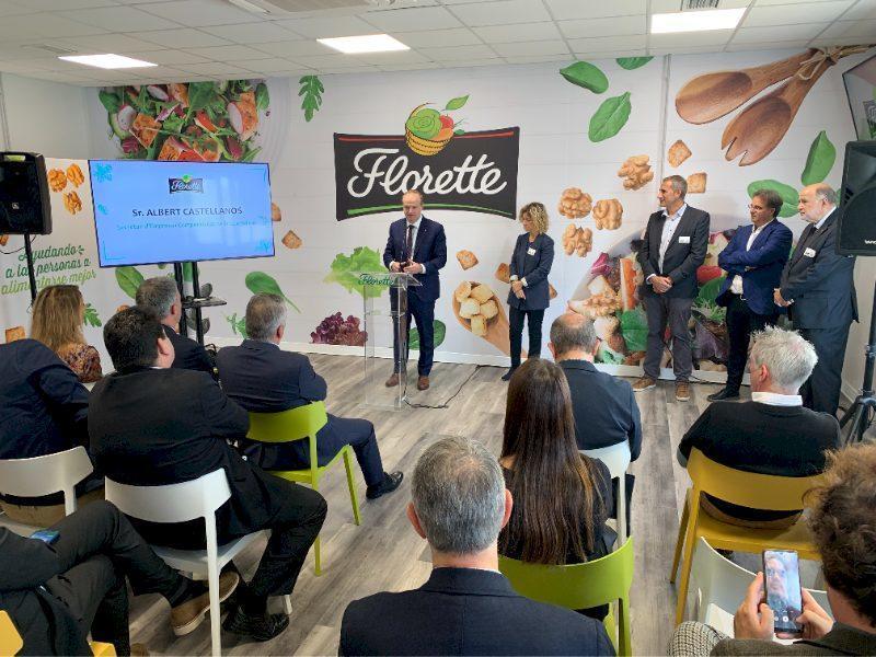 Florette creează 55 de noi locuri de muncă și dublează volumul de producție în centrul Terres de l'Ebre la un an de la deschidere